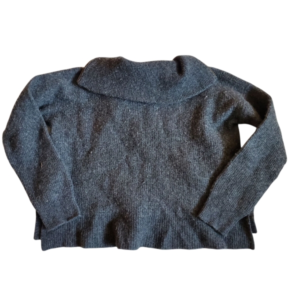 Madewell Grey Half-Zip Collared Wool Sweater - Medium - Picture 3 of 5
